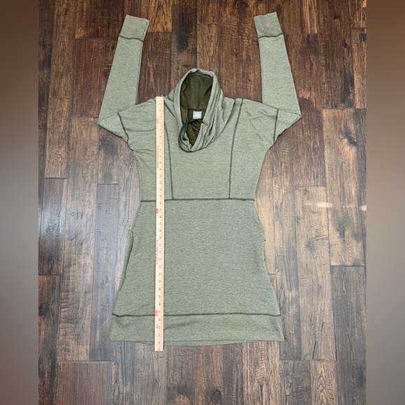 ZEROXPOSUR Cowl-Neck Sweatshirt Dress Size Women’s Large Color Green - Picture 9 of 9